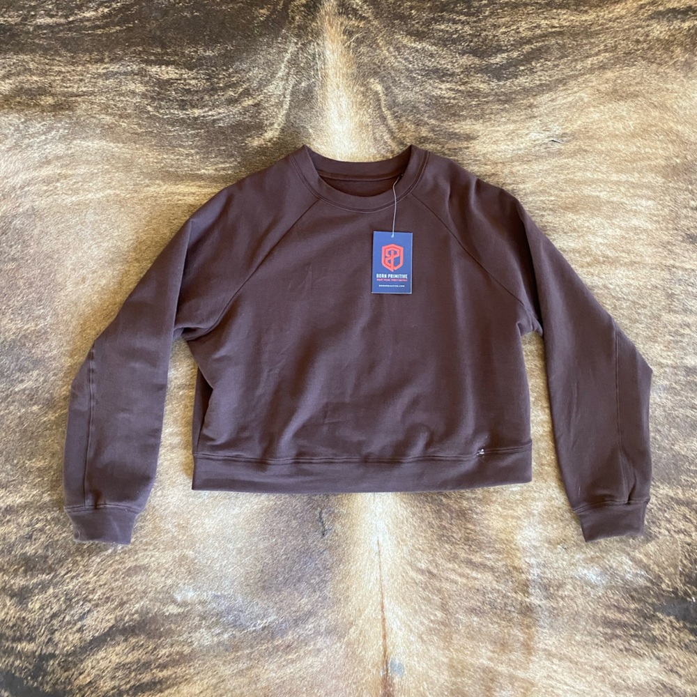 NWT Women’s Born Primitive Chicory Unmatched Cropped Sweatshirt